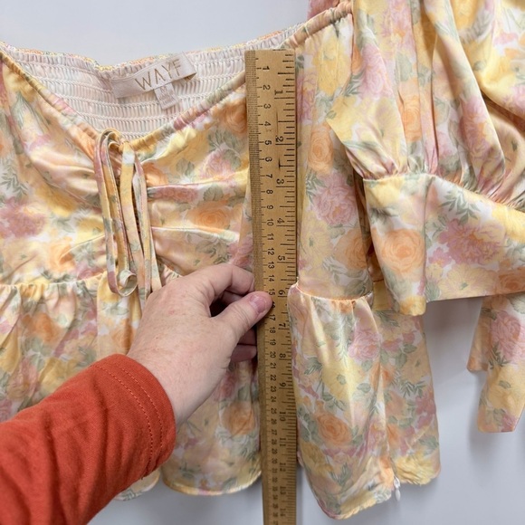 Wayf Terry Top in yellow Mini Roses pattern size medium - Picture 15 of 15